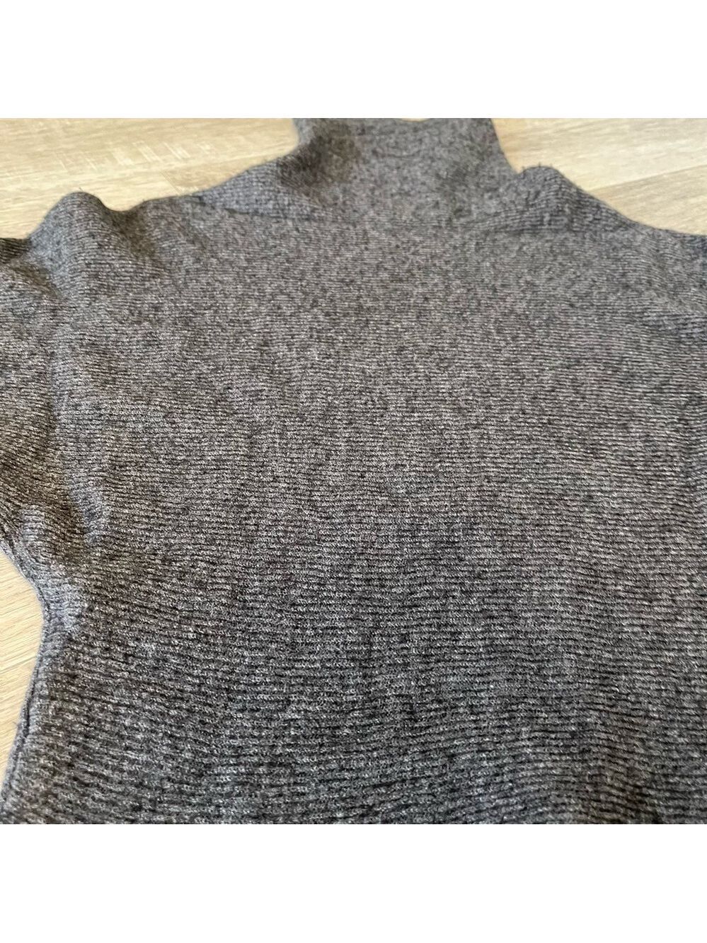 ARITZIA BABATON Wool Linen Blend Turtleneck Sweater, Grey, XS - Picture 8 of 11
